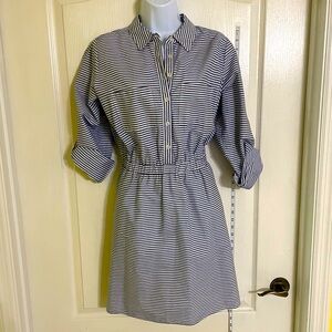 Love, Fire Blue and White Striped Dress